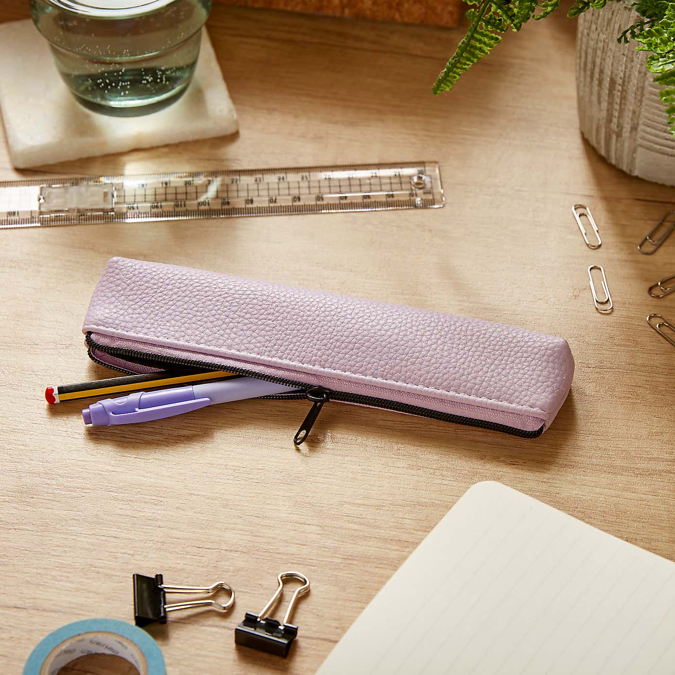 Waters Noble Premium Faux Leather Pencil Case