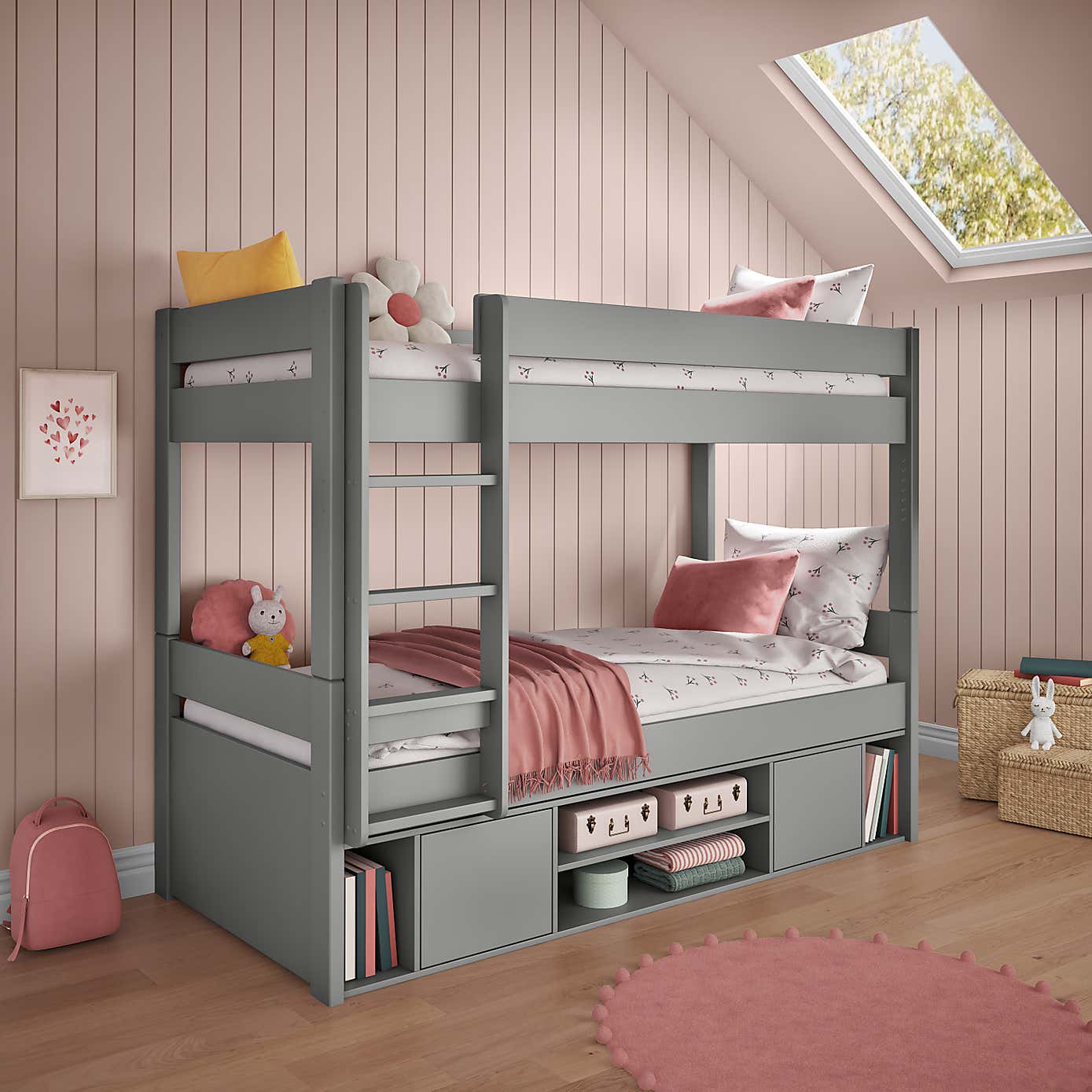 Stompa Uno Bunk Bed With Under Bed Storage, Pine