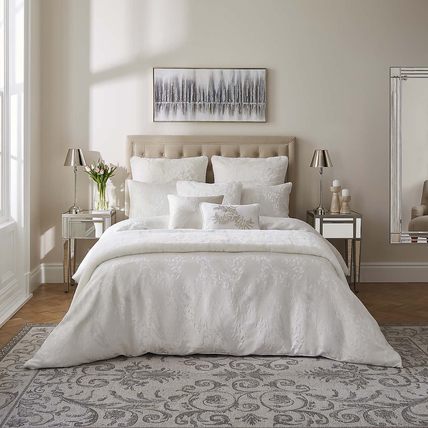 Dorma Purity Faux Fur Bedspread