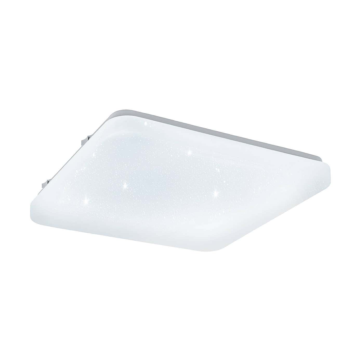 EGLO Frania-S 28cm LED Square Crystal effect Wall and Ceiling Light
