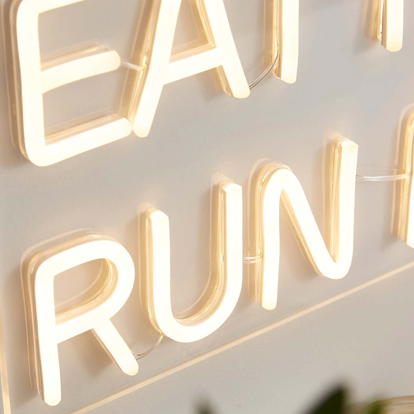 Eat Pasta Run Fasta Neon Sign