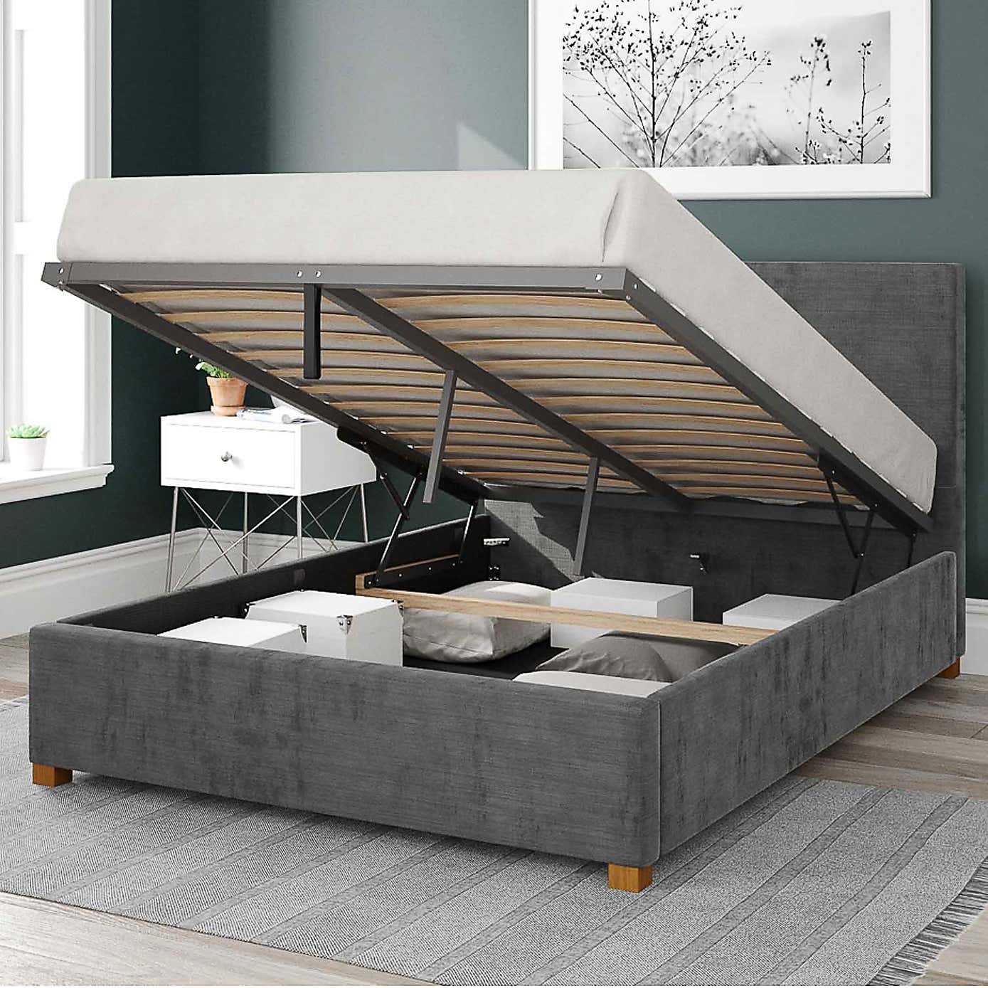 Garland Firenze Velour Ottoman Bed