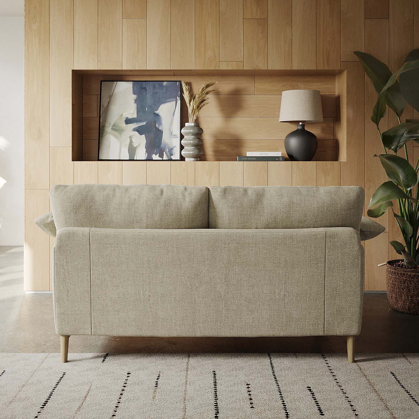 Hector Tonal Plush Chenille 2 Seater Sofa