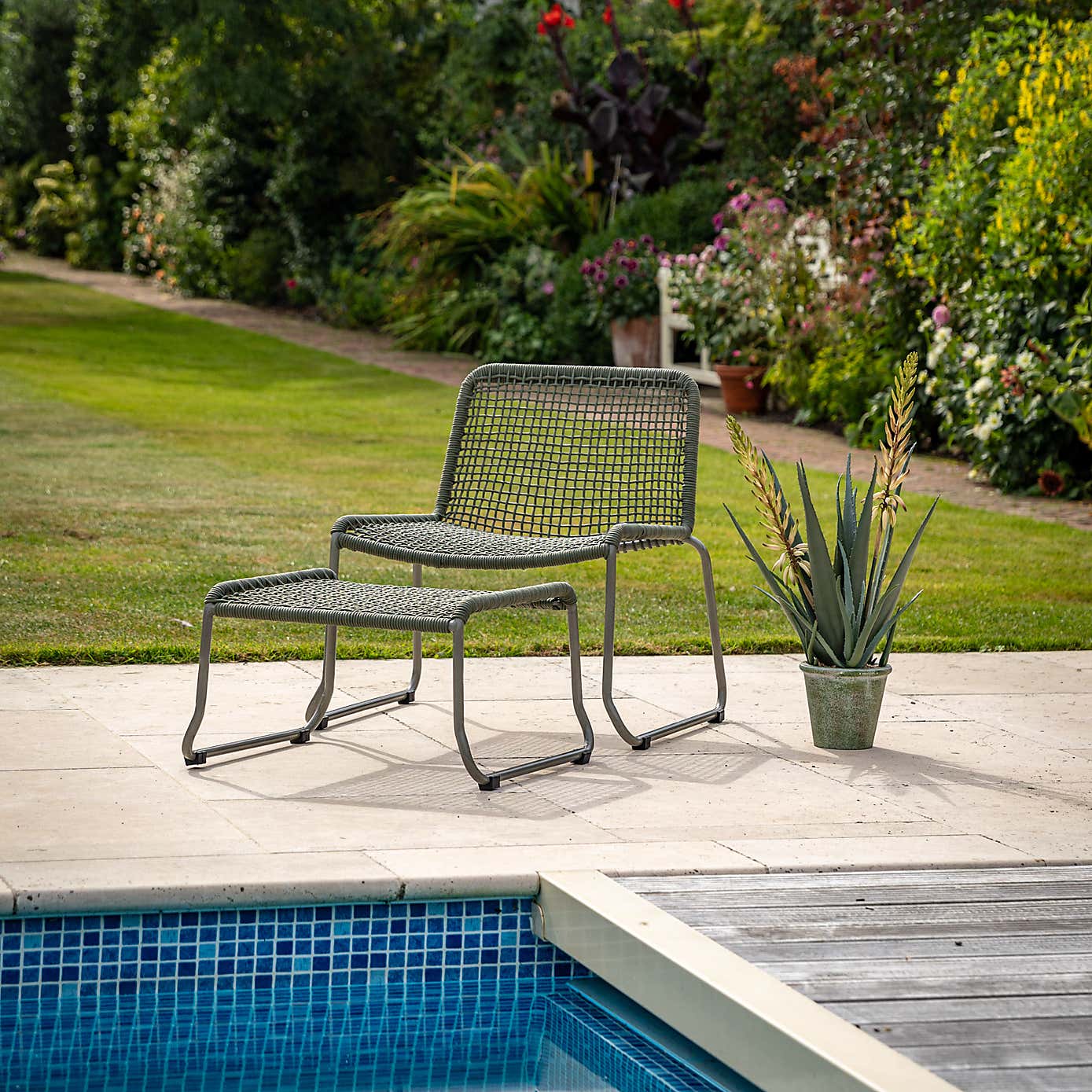 Lydden Lounge Chair with Footstool