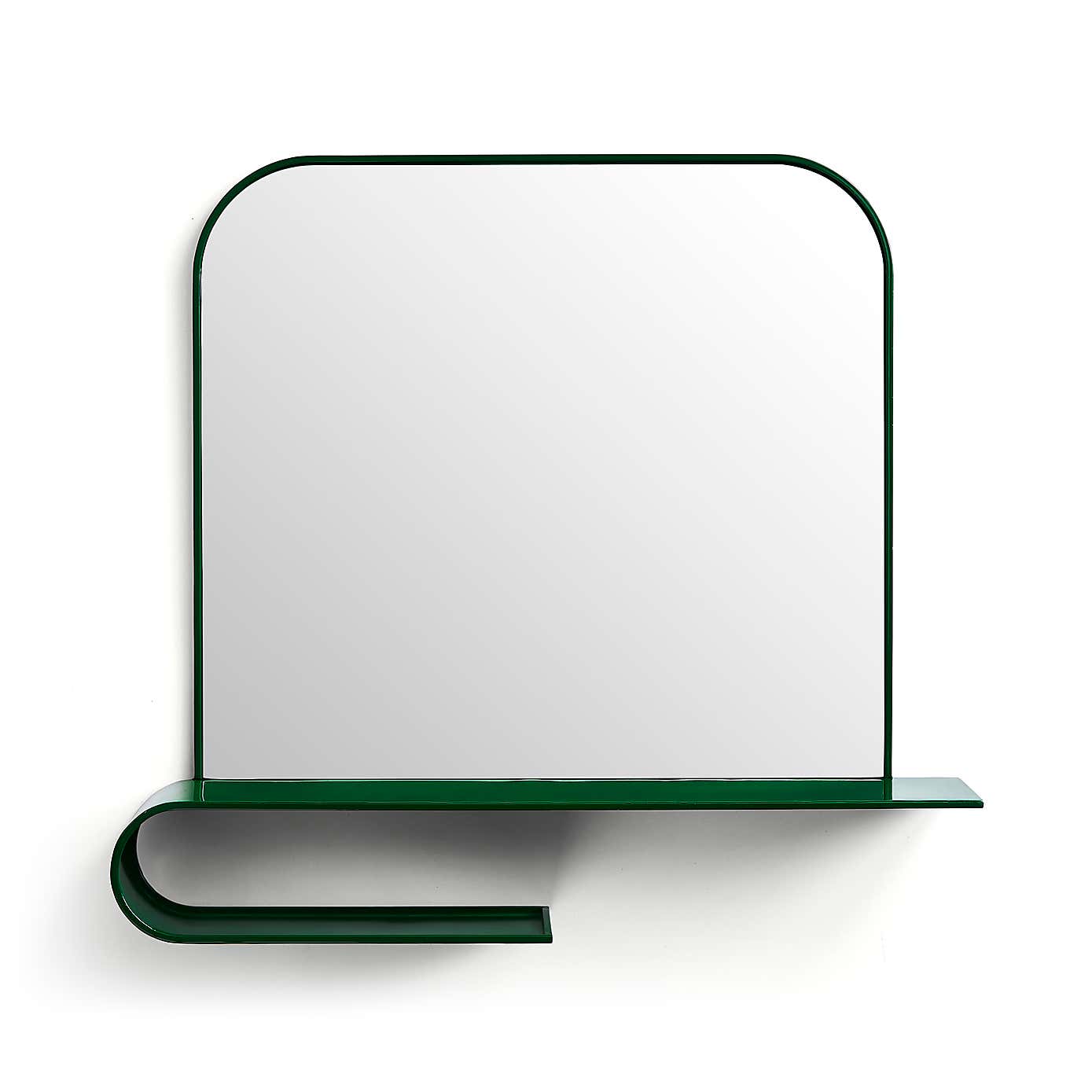 Elements Squoval Wall Mirror with Curling Shelf