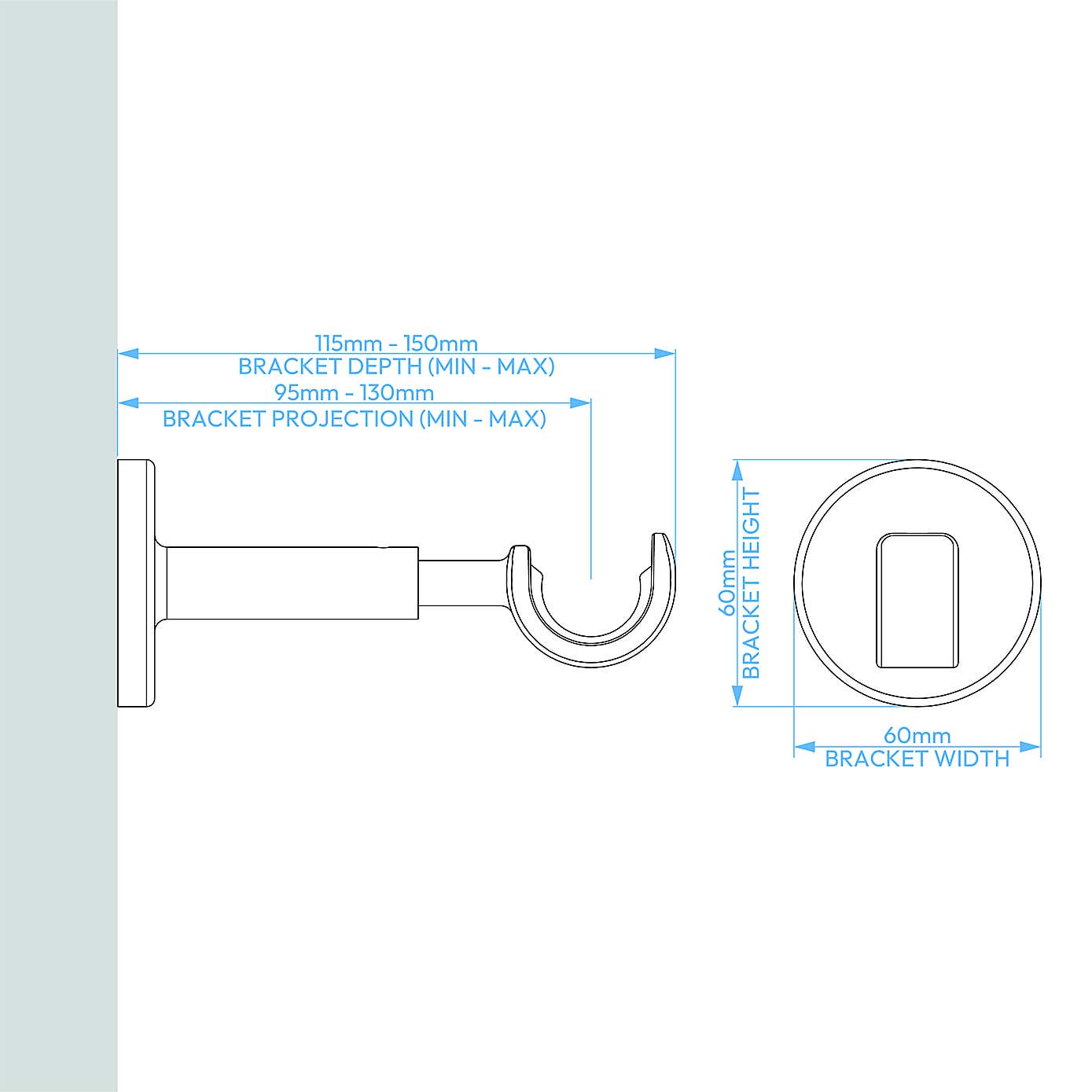 Cecile Extendable Metal Eyelet Curtain Pole