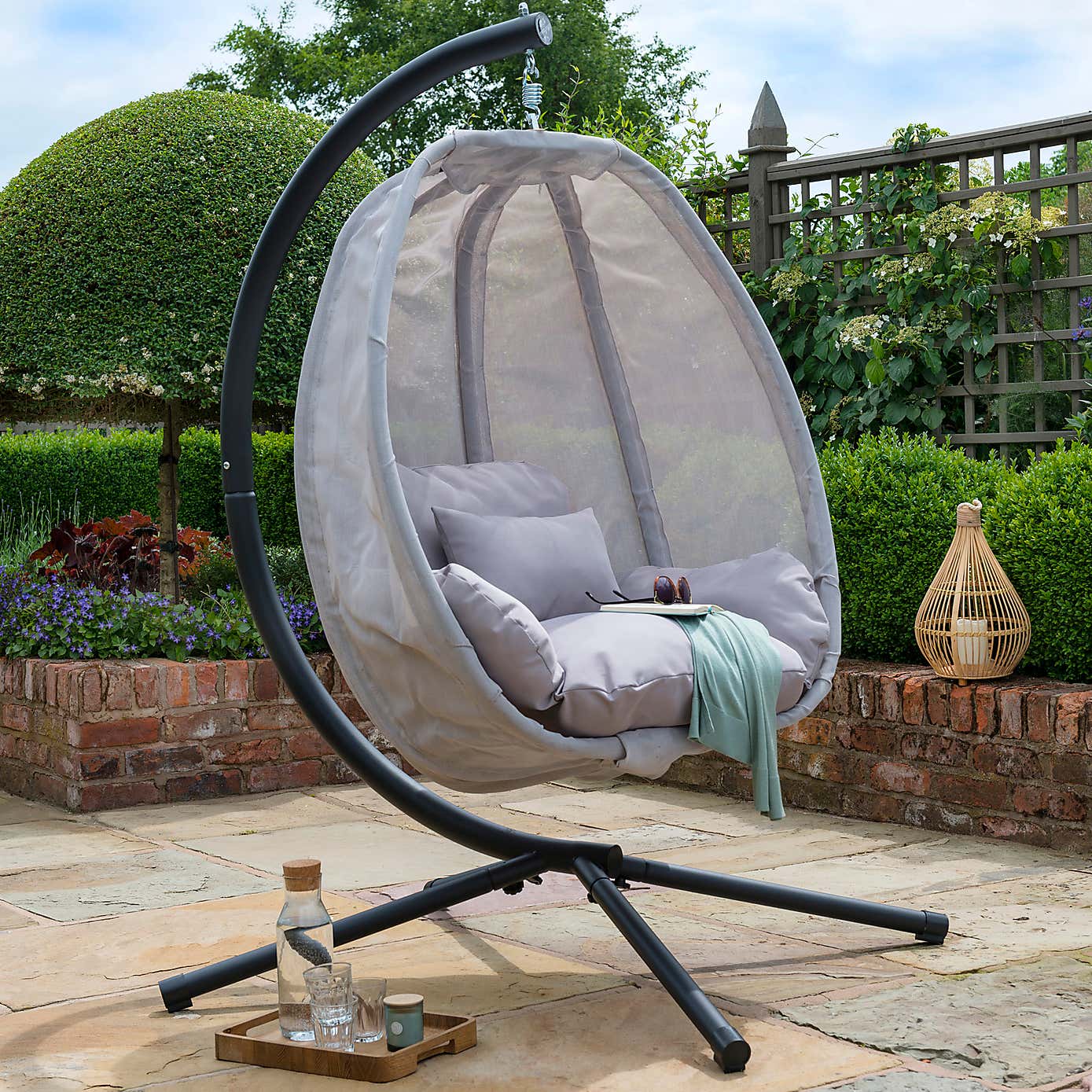 Grey Cocoon Swing Chair
