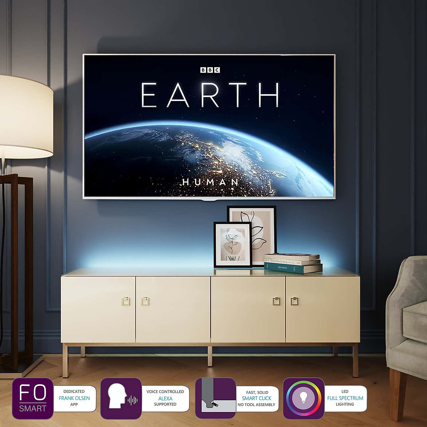 Lyra Low Smart TV Unit for TVs up to 70"