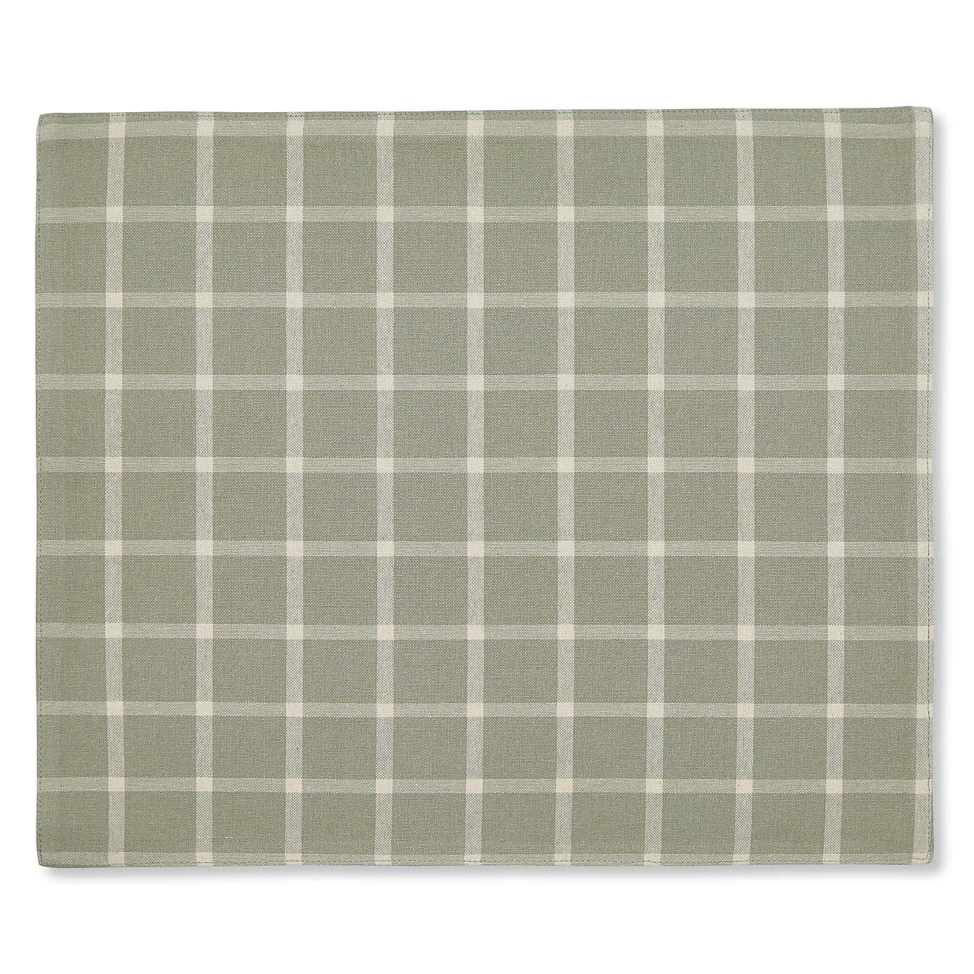 Large Check Pack of 2 Sage Placemats