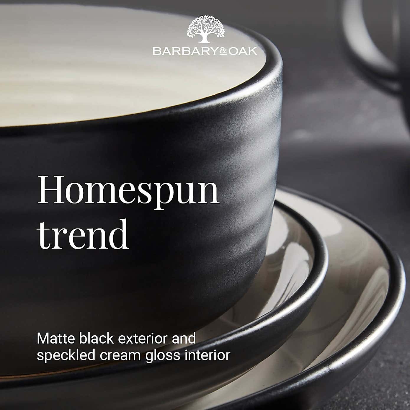 Barbary & Oak Cascade Stoneware 16 Piece Dinner Set