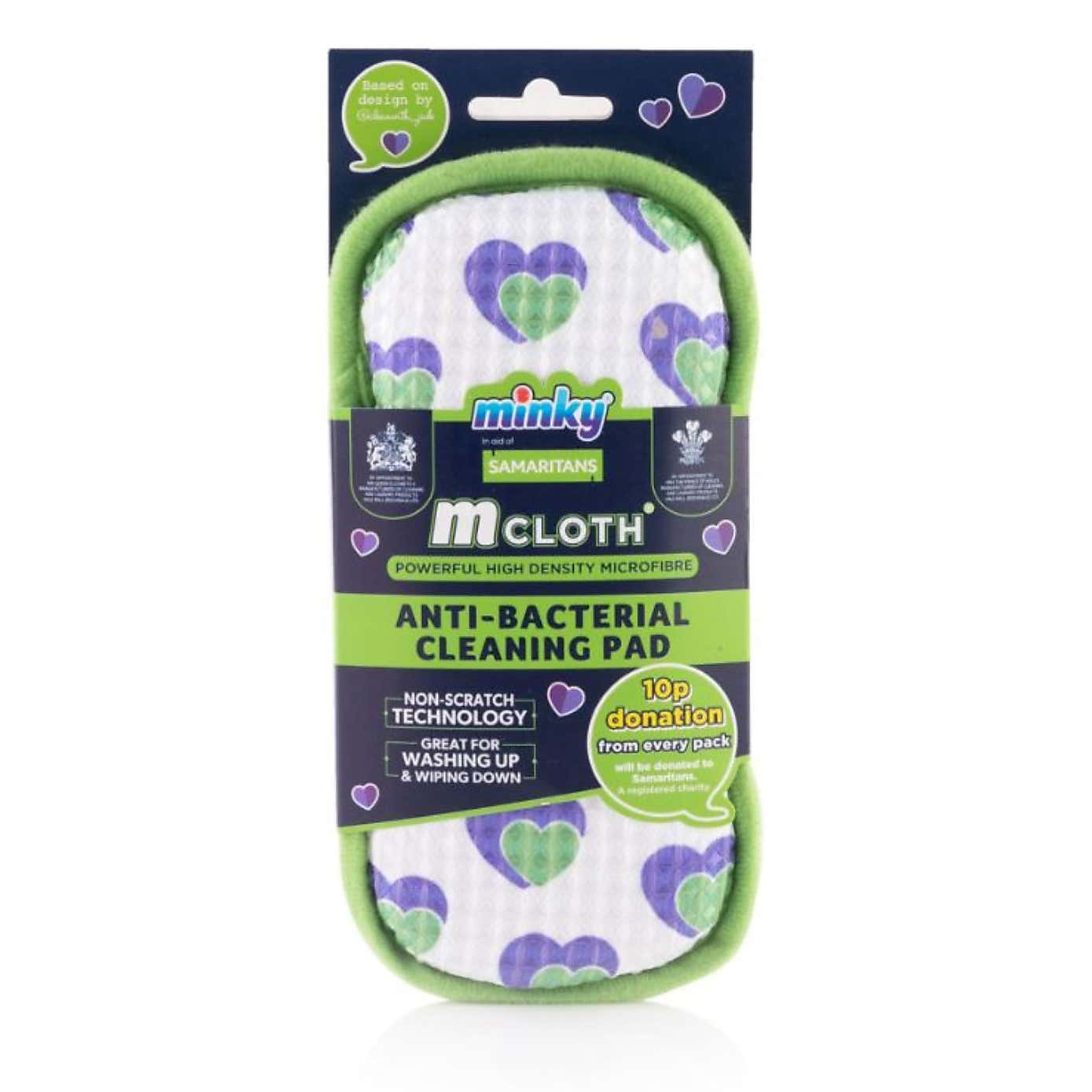 Minky Microfibre Cloth Anti Bacterial Samaritans Pad