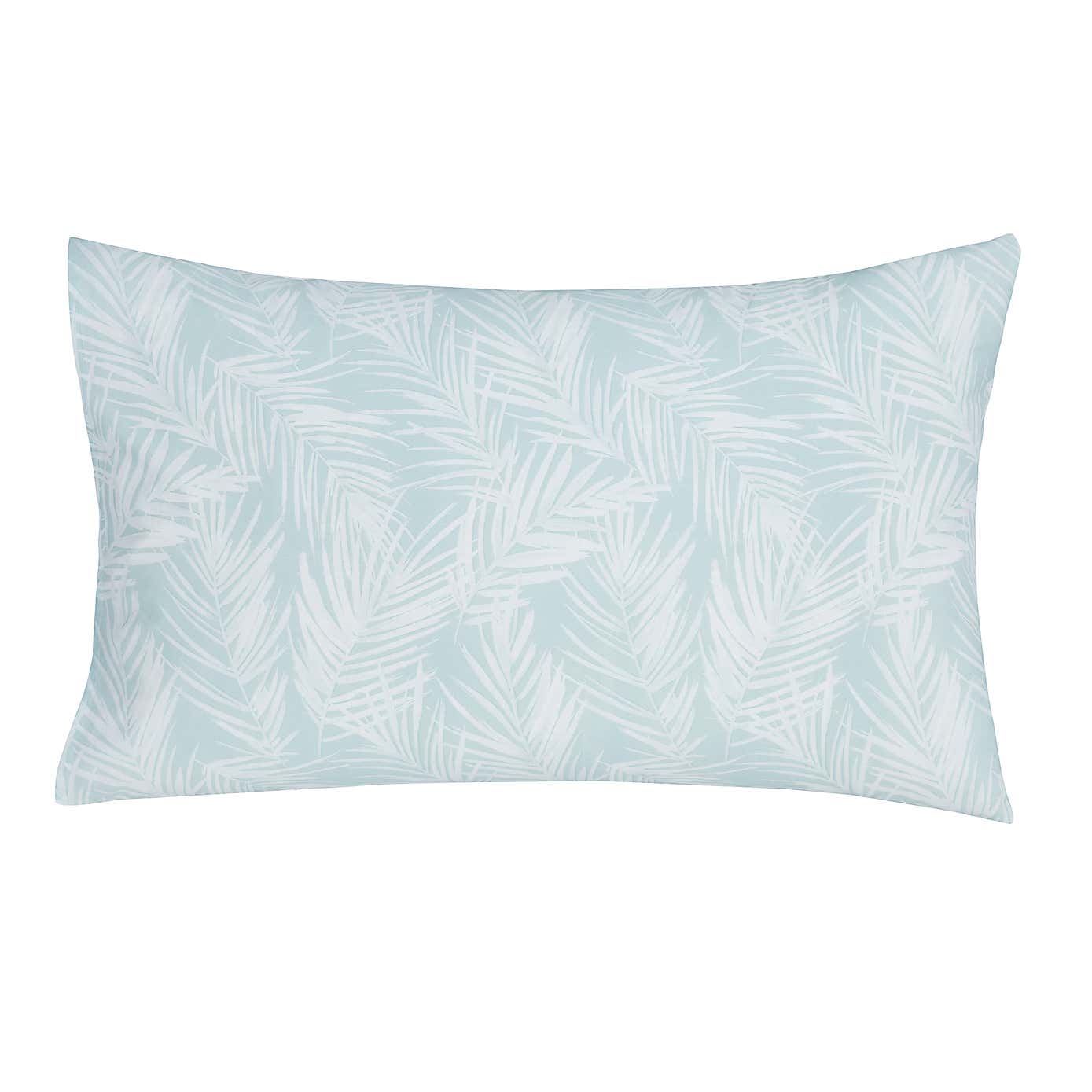 Serenity Palm Leaf Seafoam Oxford Pillowcase
