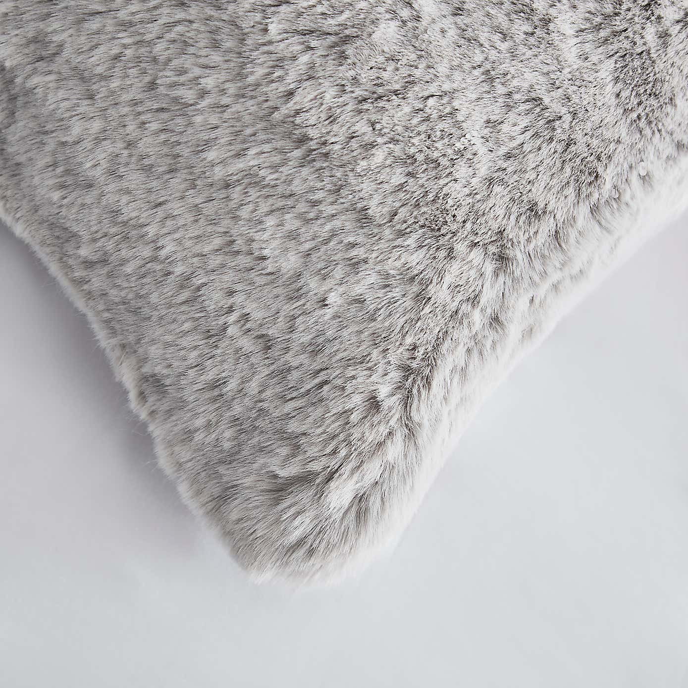 Dorma Purity Faux Fur Grey Boudoir Cushion