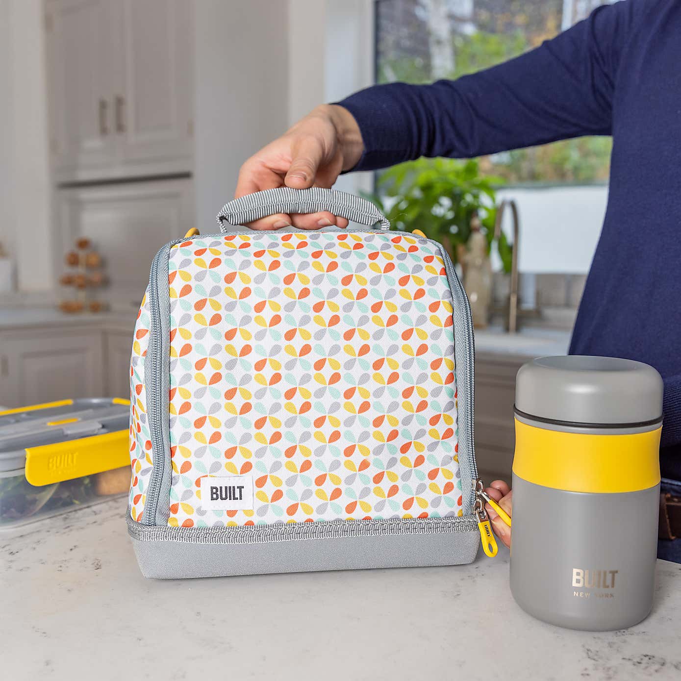Built Insulated Lunch Bag Cooler with Compartments