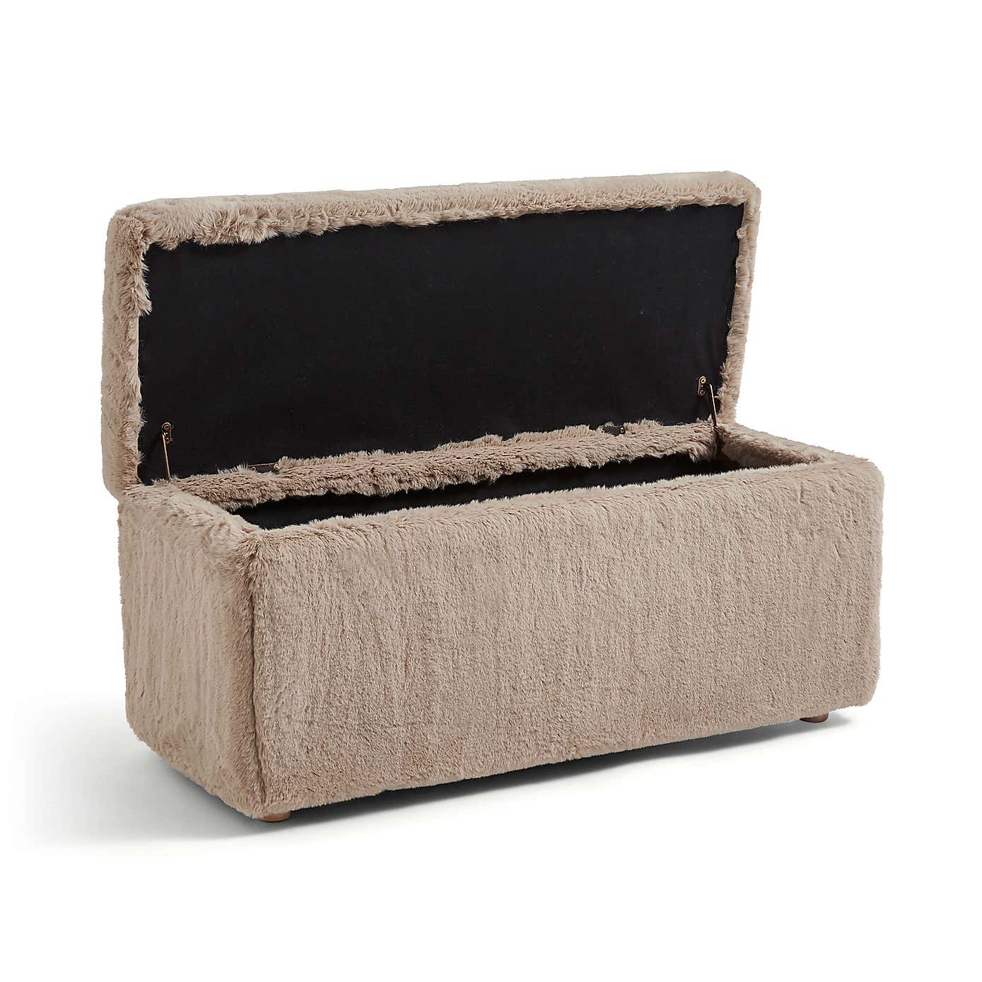 Elysia End of Bed Ottoman, Faux Fur