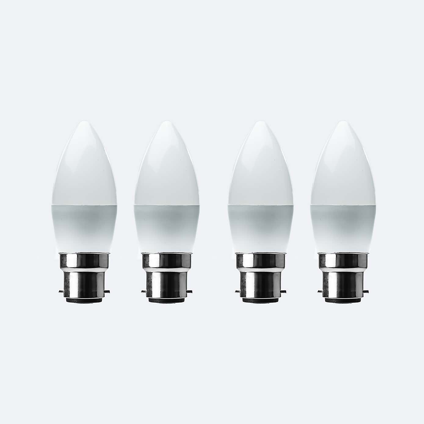 Status 5.5W Pearl BC Candle Bulb 4 Pack