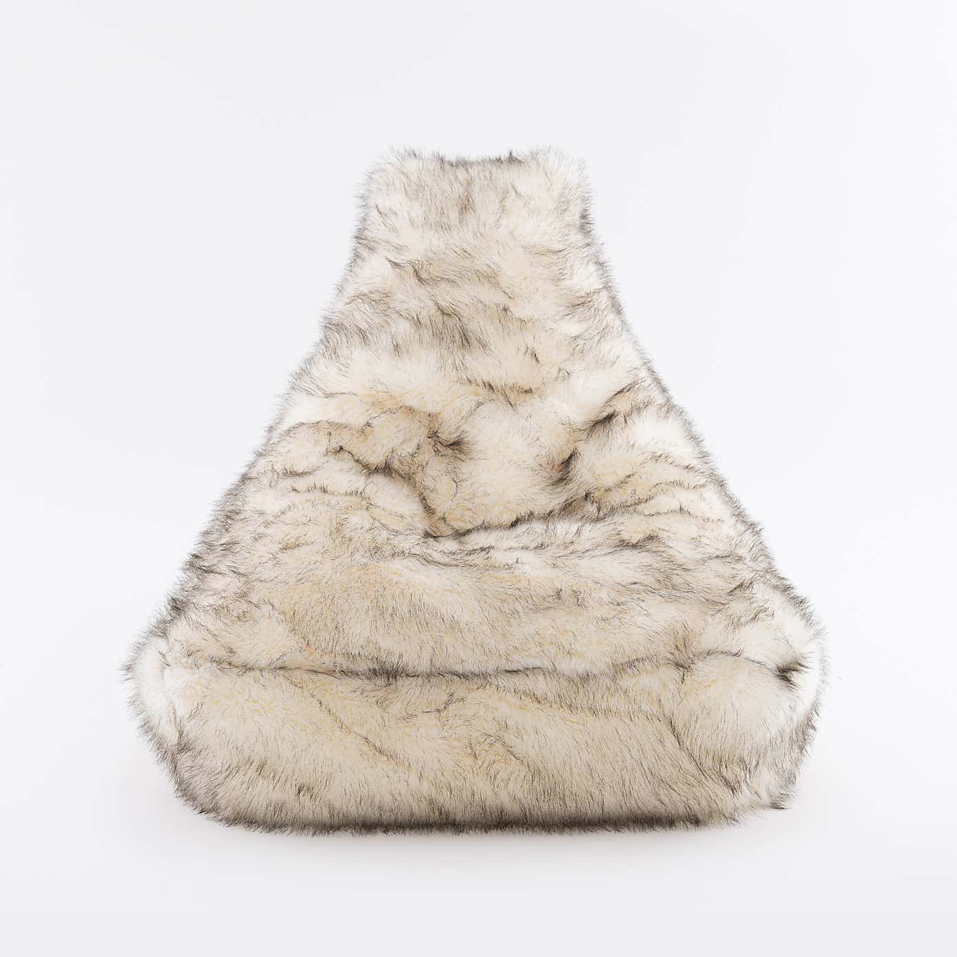 Faux Fur Husky Natural Beanbag Chair