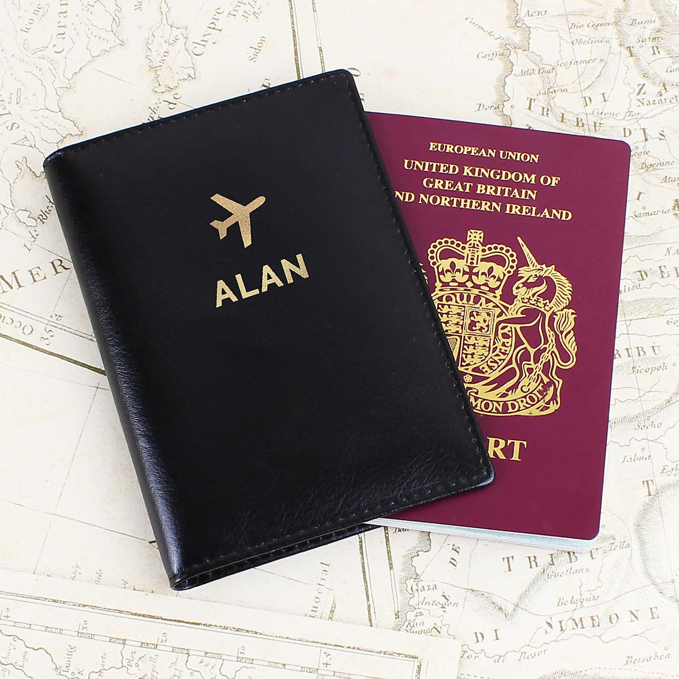 Personalised Gold Name Passport Holder