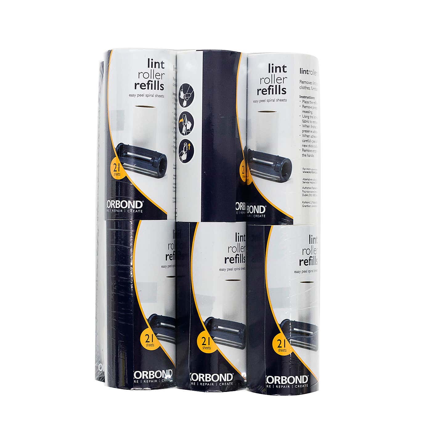 Korbond Pack of 12 Lint Roller Refills