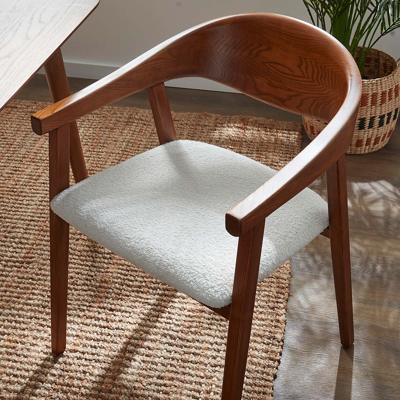 Oskar Dining Chair, Boucle