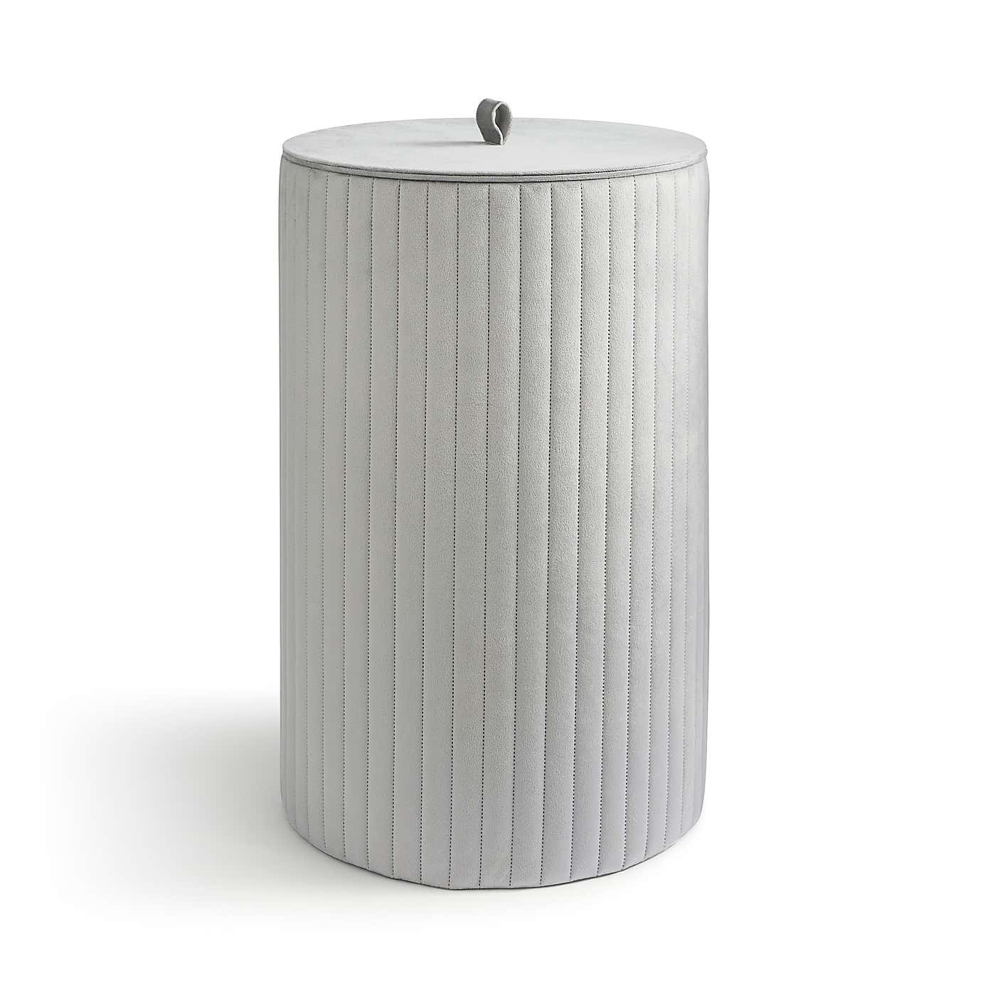 Modern Luxe Ribbed Laundry Basket