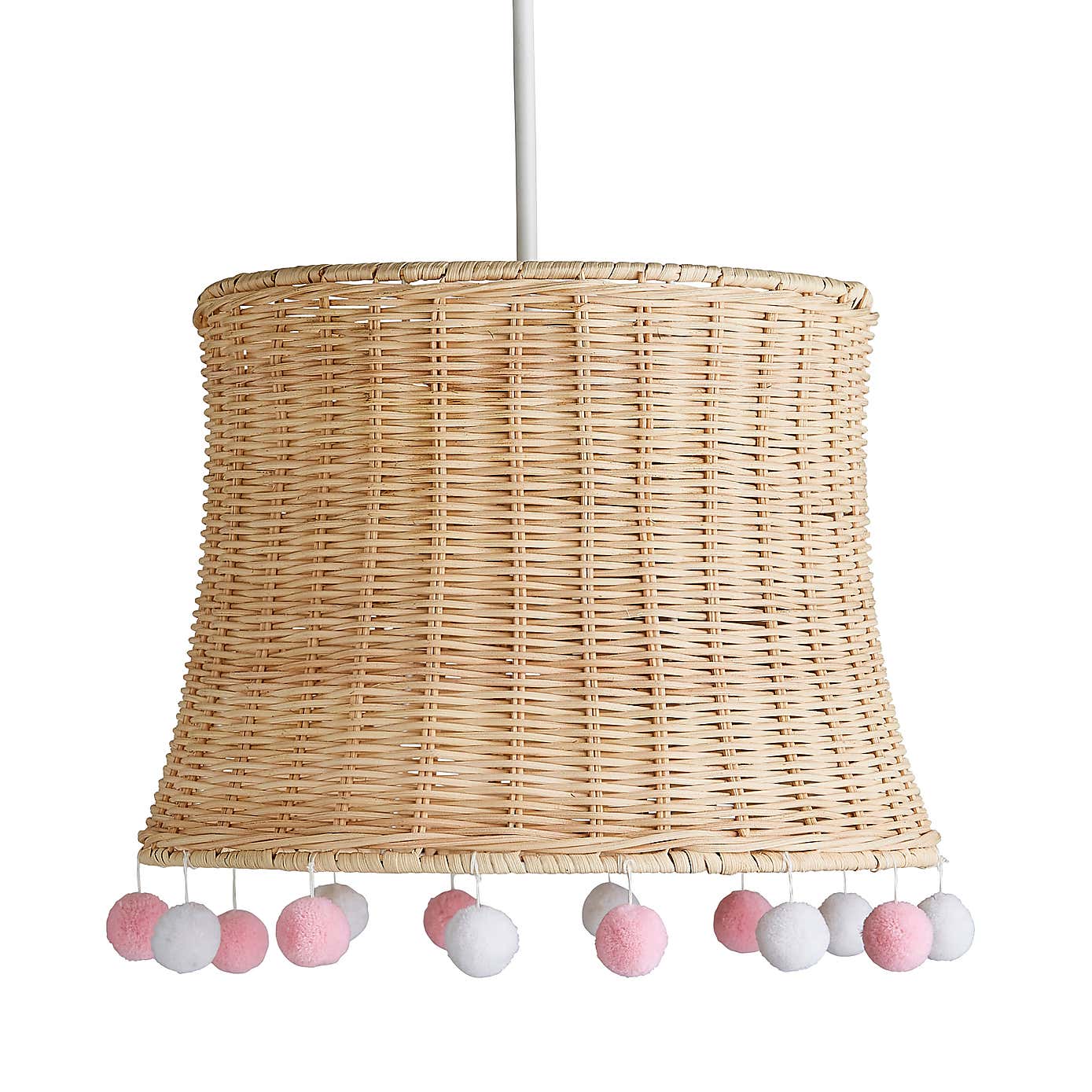 Fiesta Rattan Pom Pom Easy Fit Pendant Shade