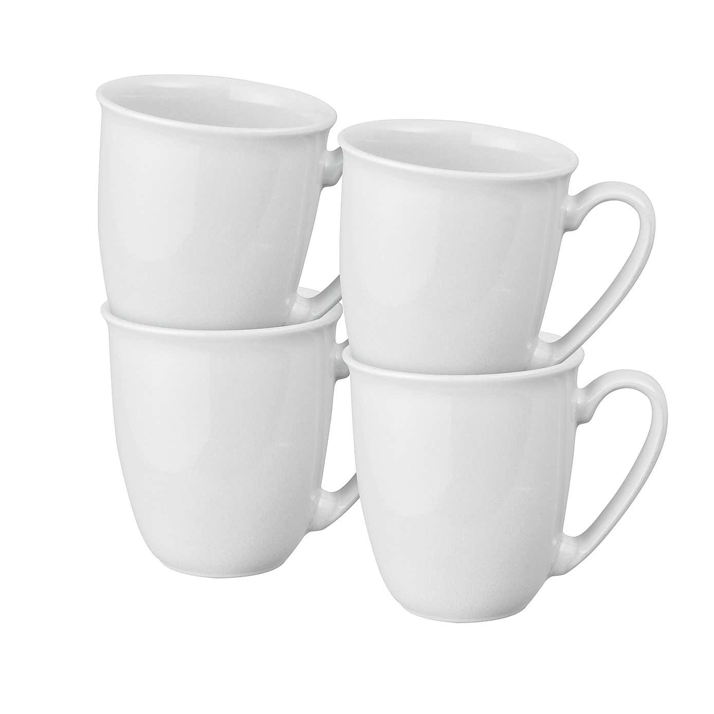 Denby Elements Stone White Set of 4 Mugs