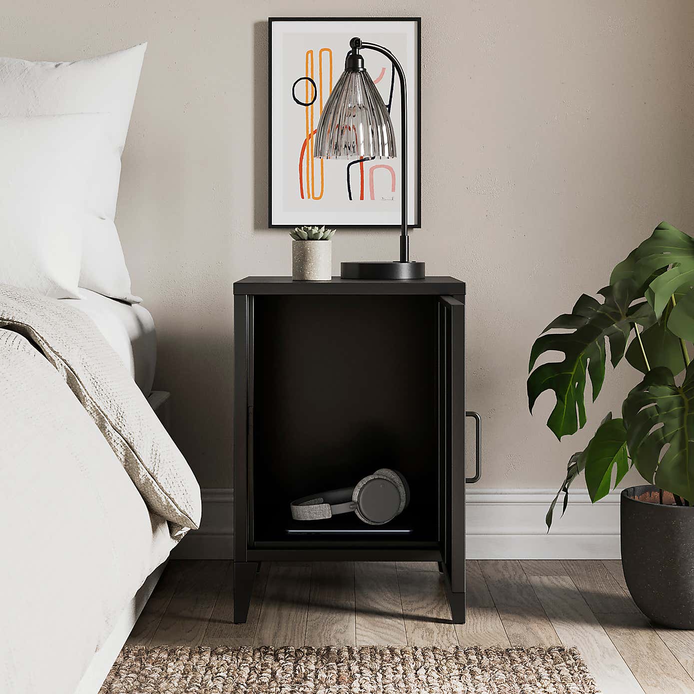 Helga Metal Bedside Table