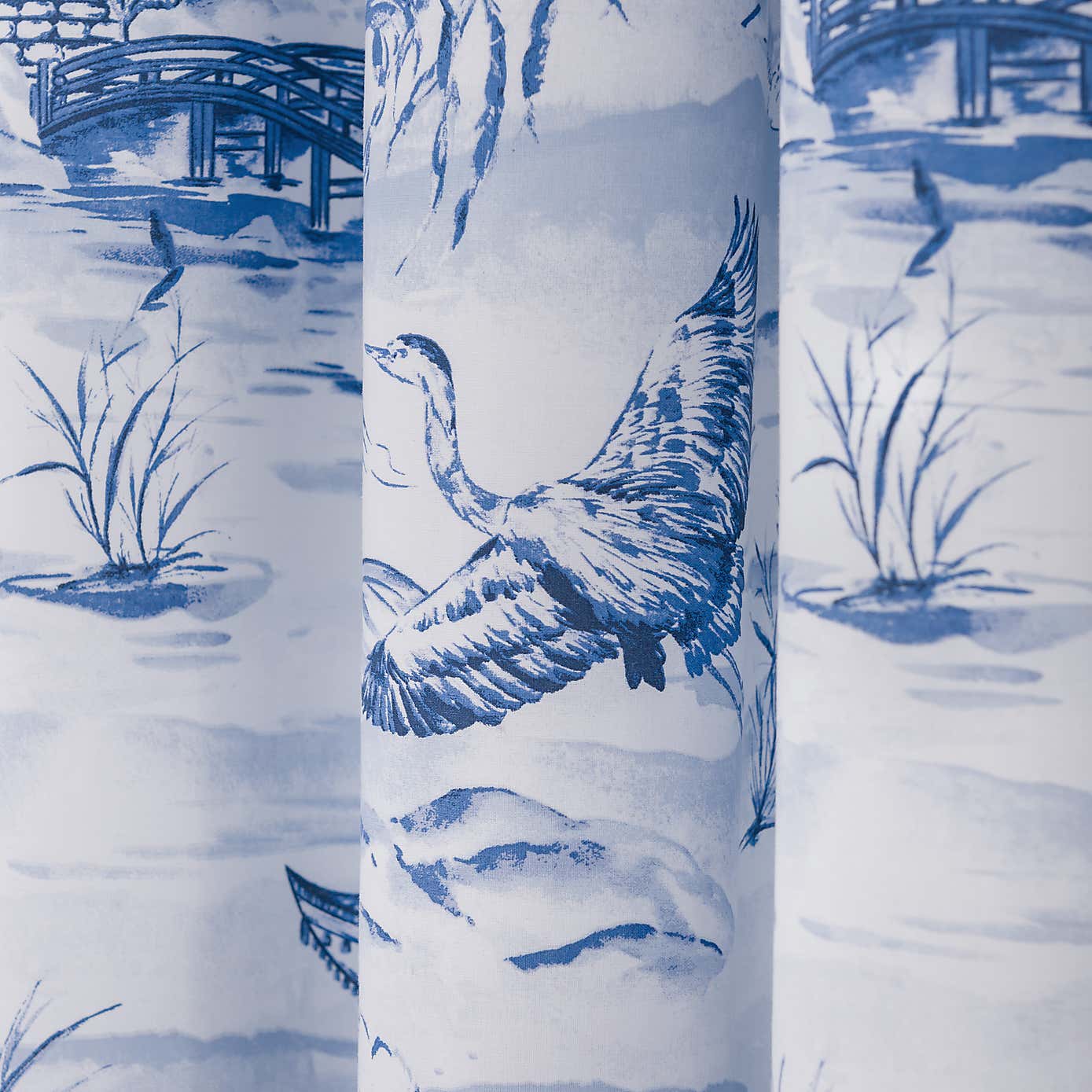 Modern Chinoiserie Blackout Eyelet Curtains