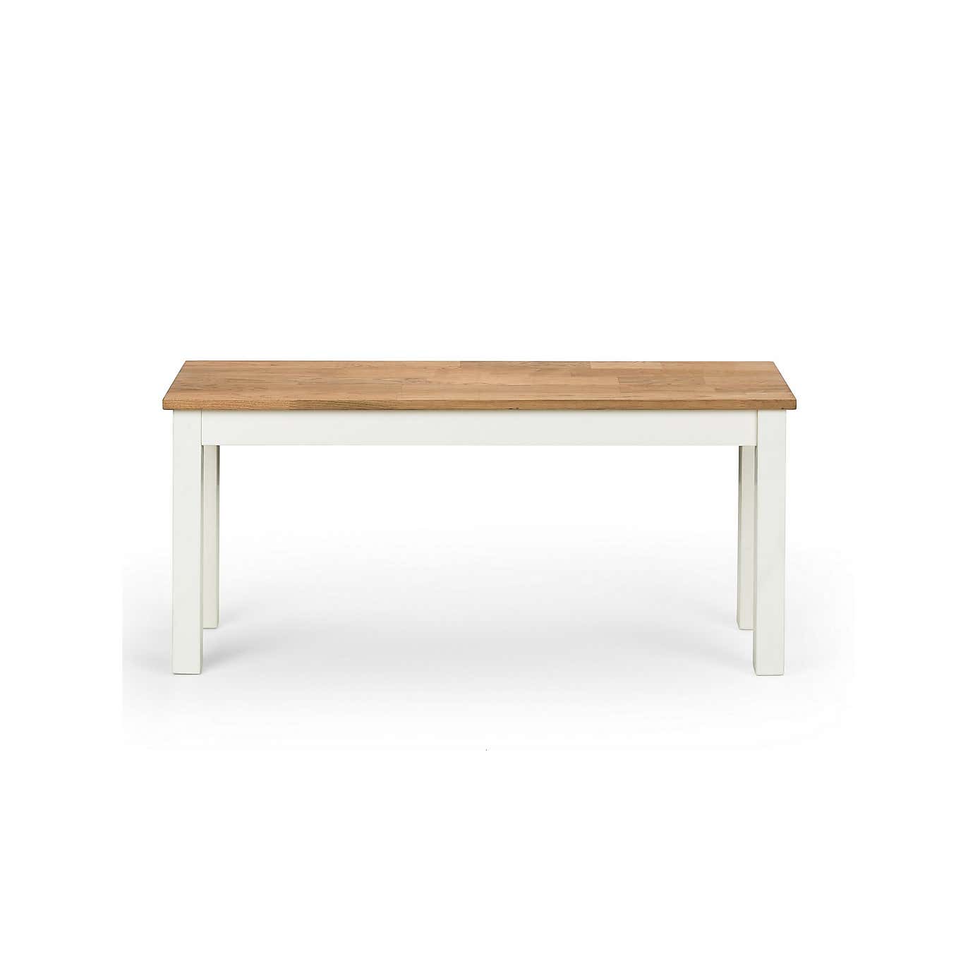Coxmoor Dining Bench Ivory with Oak