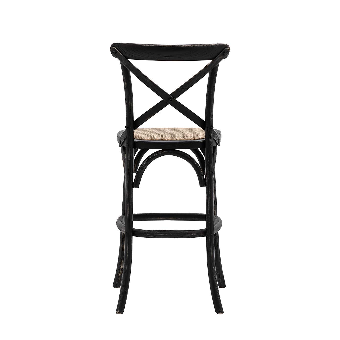 Cannock Set of 2 Bar Stools, Rattan