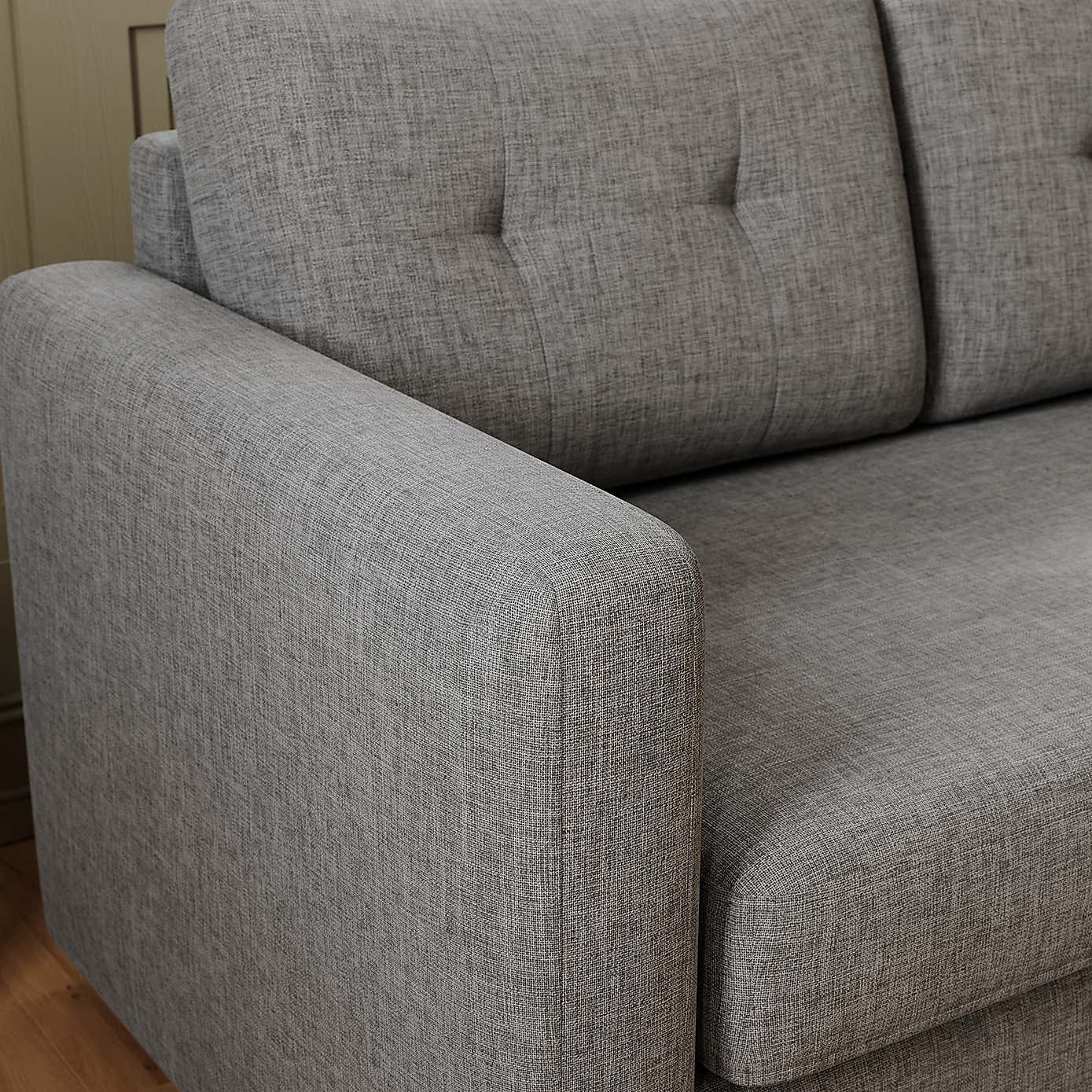 Barker Flatweave Trundle Corner Chaise Sofa Bed