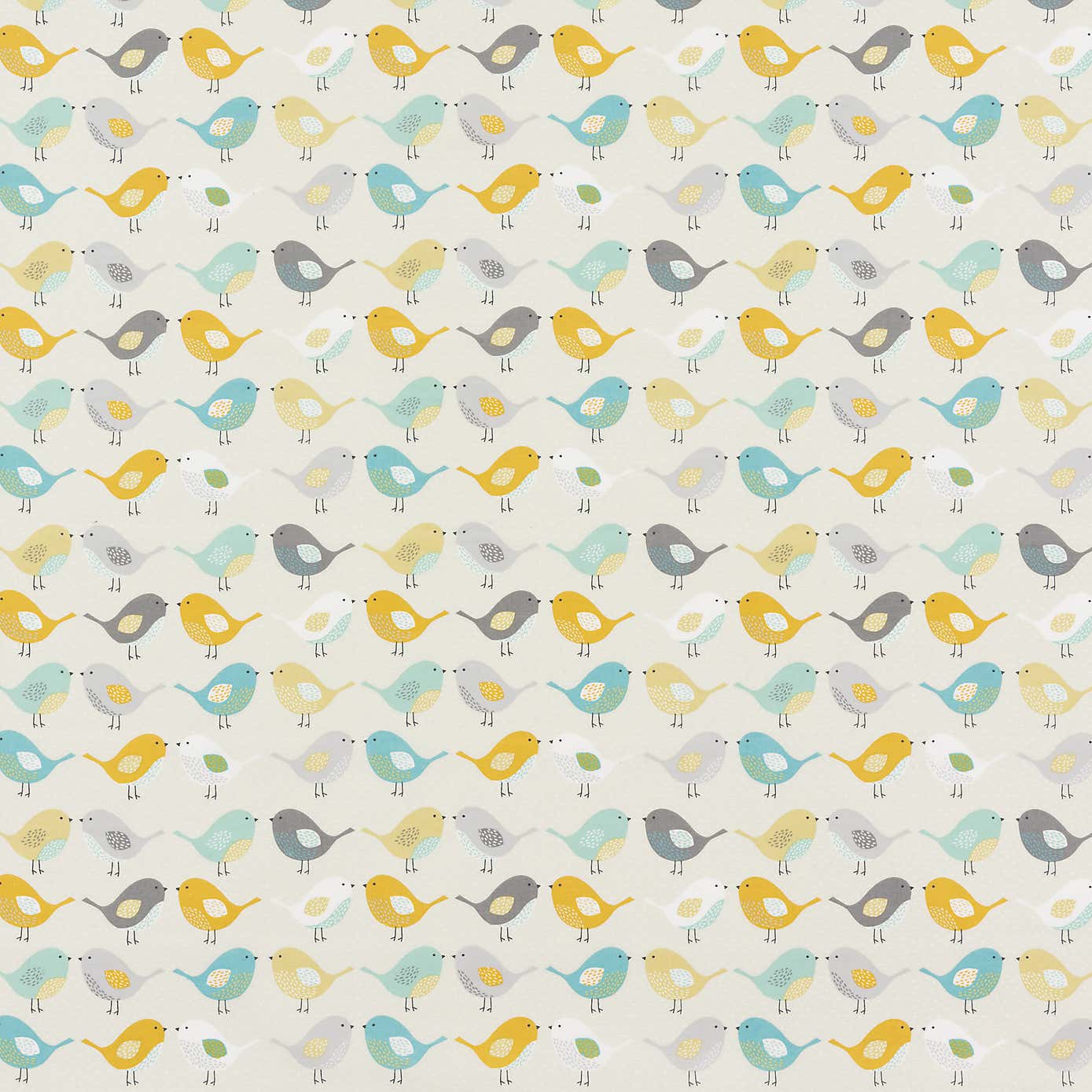 Ochre Scandi Birds PVC
