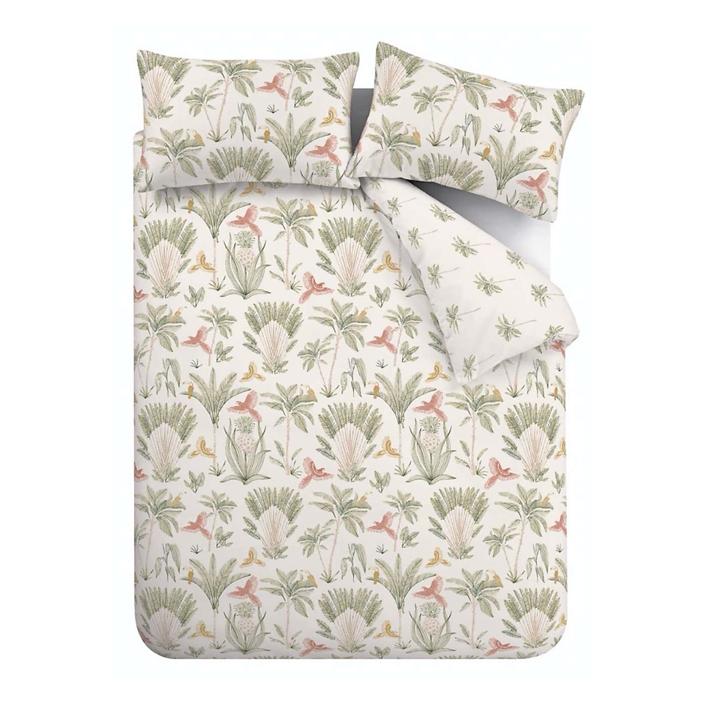 Catherine Lansfield Paradiso Palm Reversible Duvet Cover & Pillowcase Set