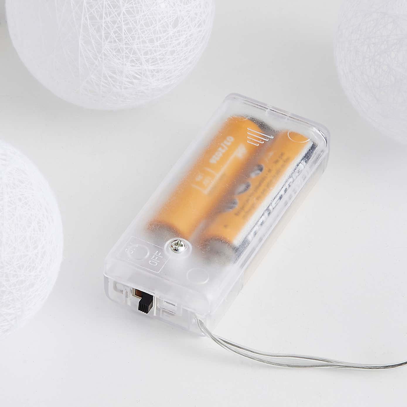 Fabric Ball 10 LED String Lights