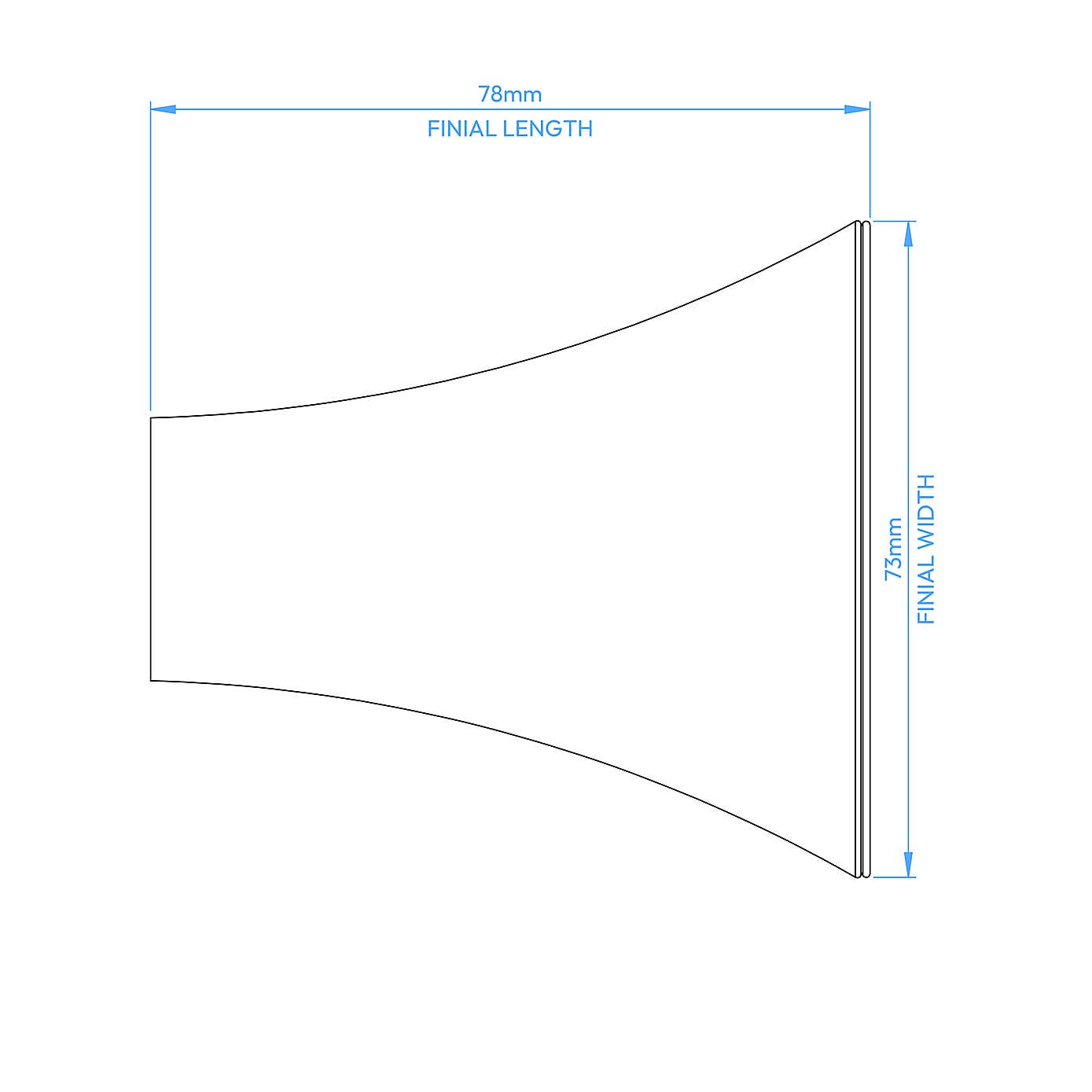 Flush Trumpet Fixed Metal Curtain Pole