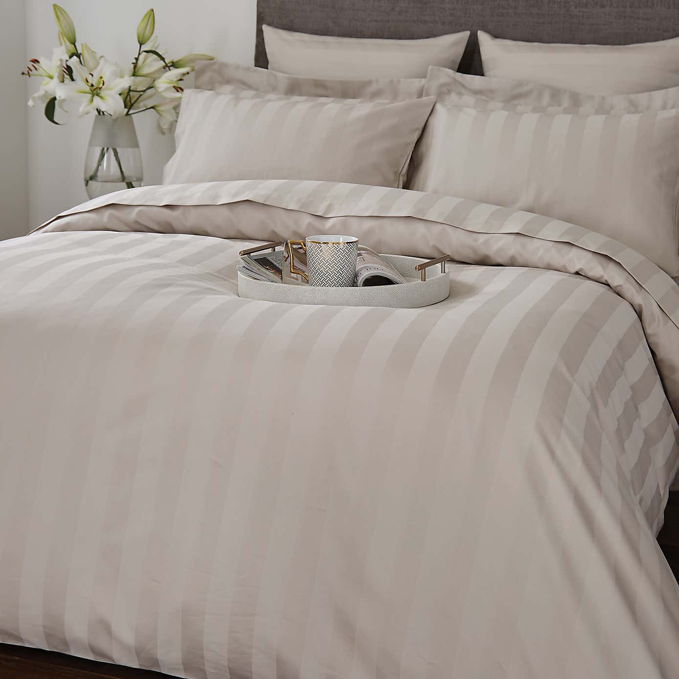 Hotel Cotton 230 Thread Count Stripe Duvet Cover