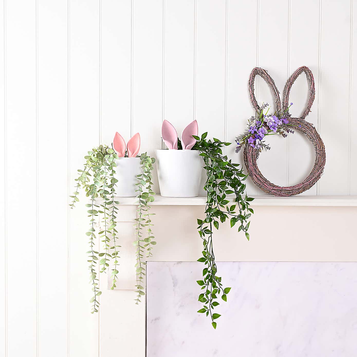 Eggs Traordinary Gifting Company Flocked Bunny Ears Planter