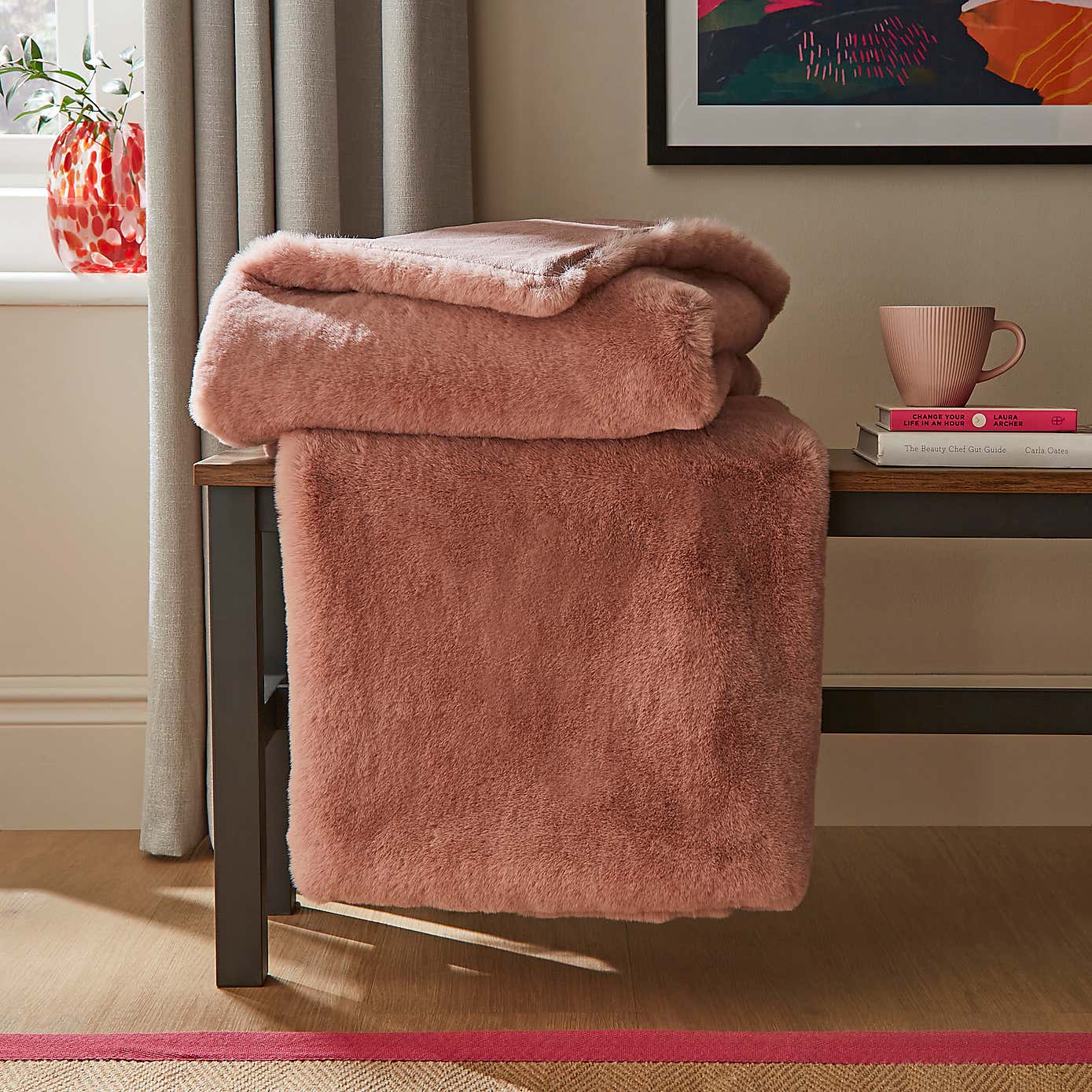 Silky Soft Faux Fur Throw