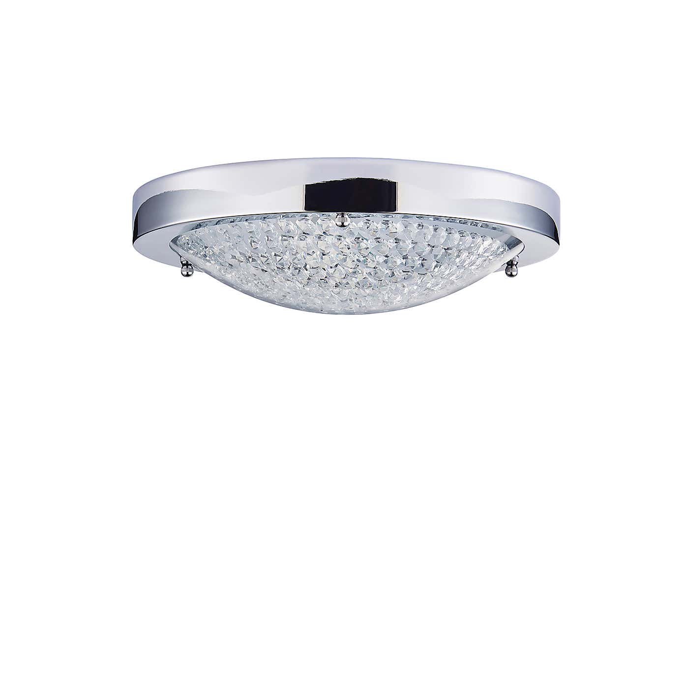 Aegean Crystal Bathroom Flush Ceiling Fitting