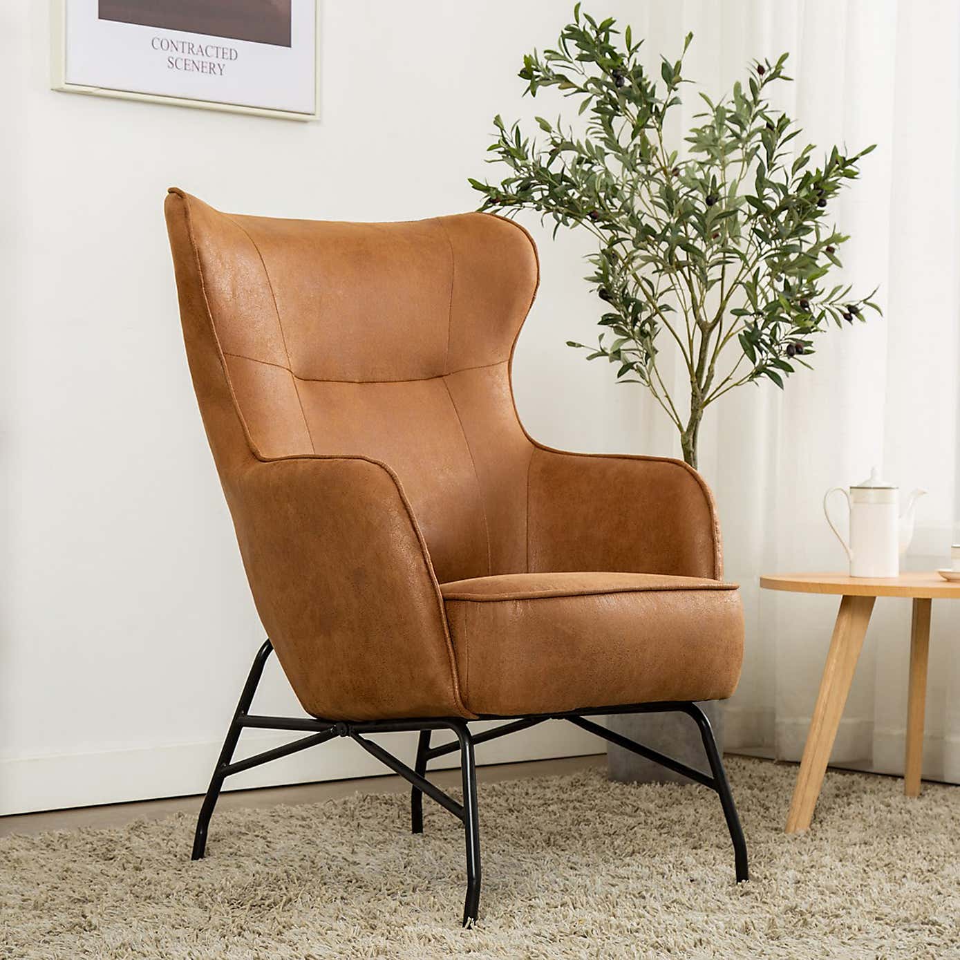 Mason Faux Leather Armchair