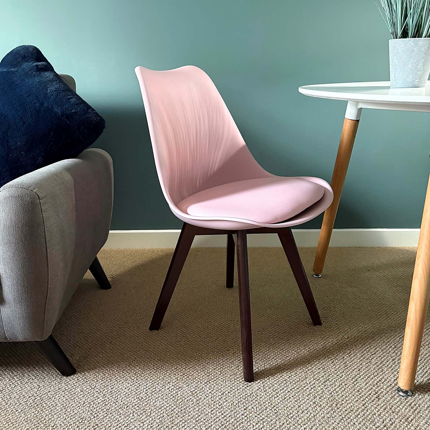 Fusion Living Soho Plastic Dining Chair with Squared Legs