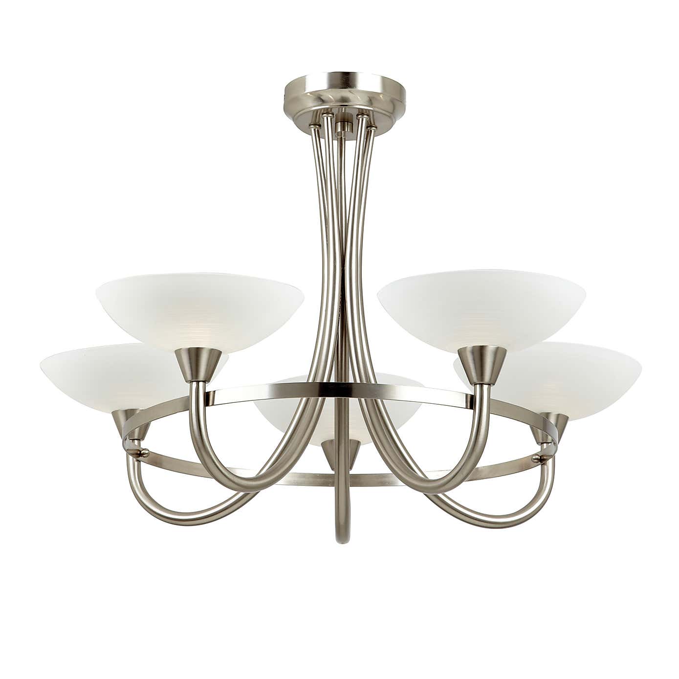 Vogue Cagney 5 Light Semi Flush Ceiling Fitting