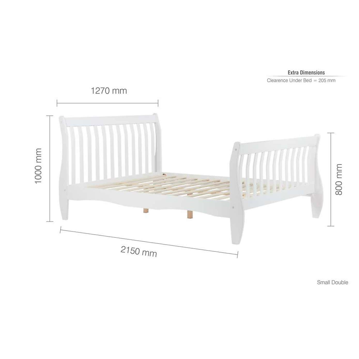 Belford Wooden Bed Frame, White