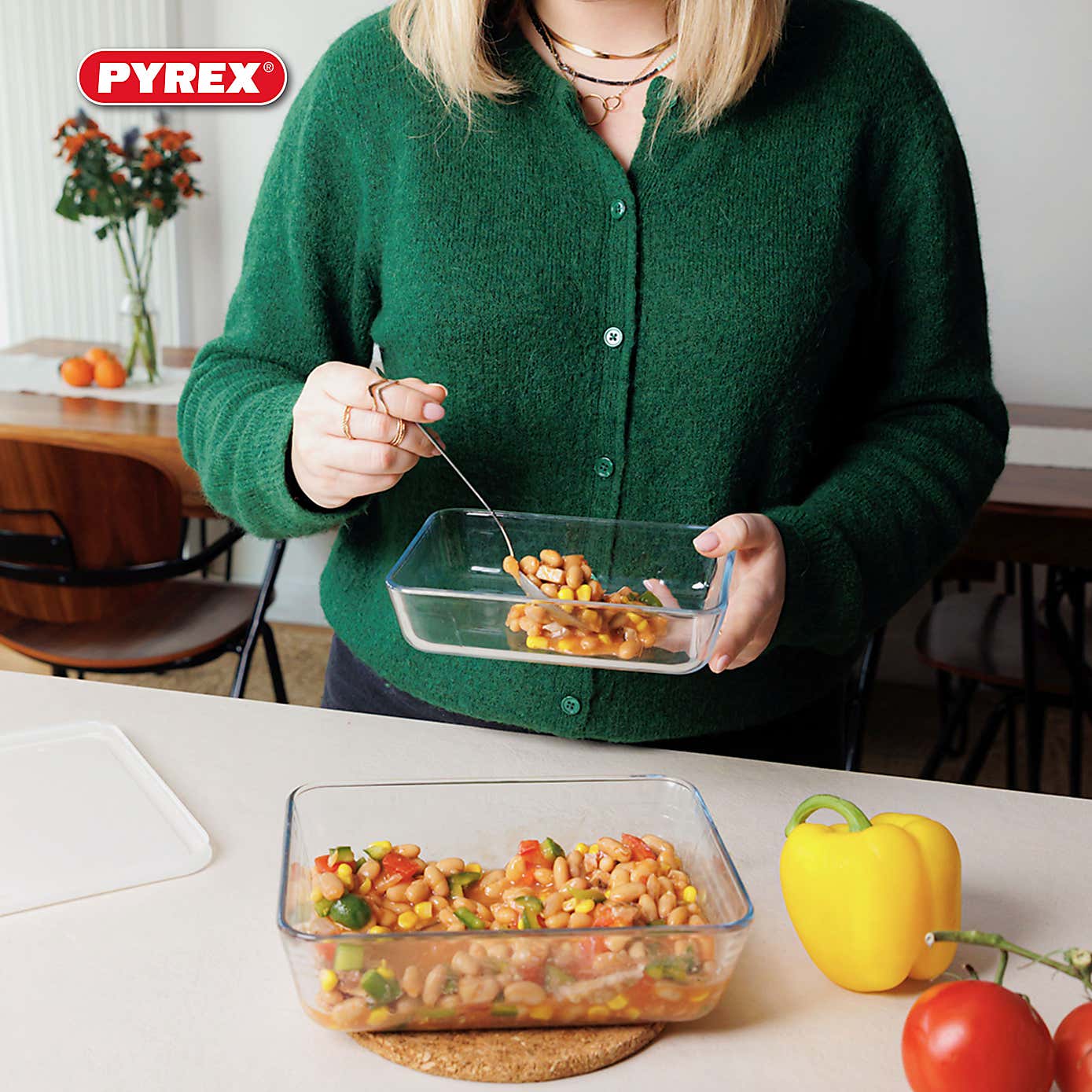 Pyrex Rectangular Dish with Lid