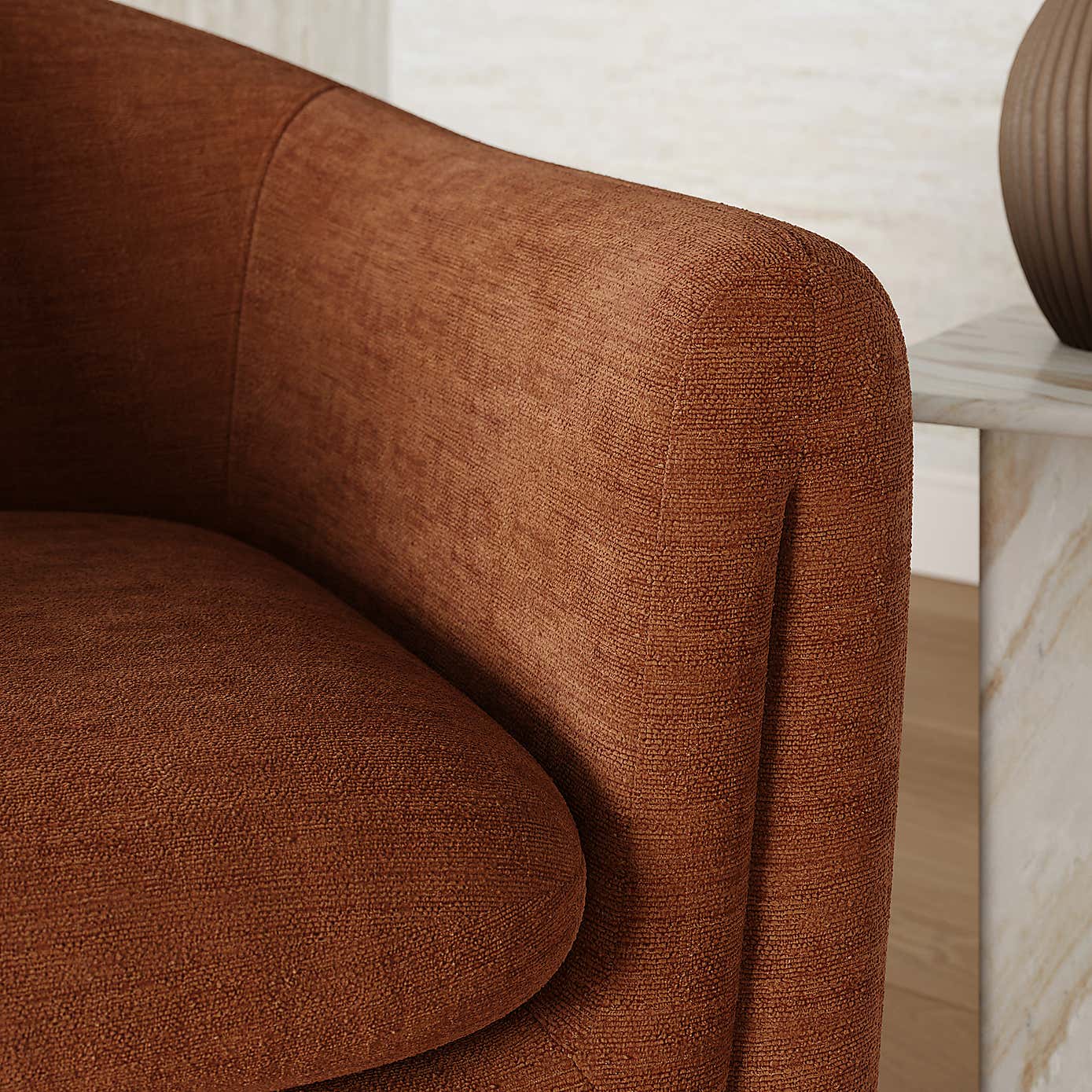 Darcy Distressed Chenille Accent Chair