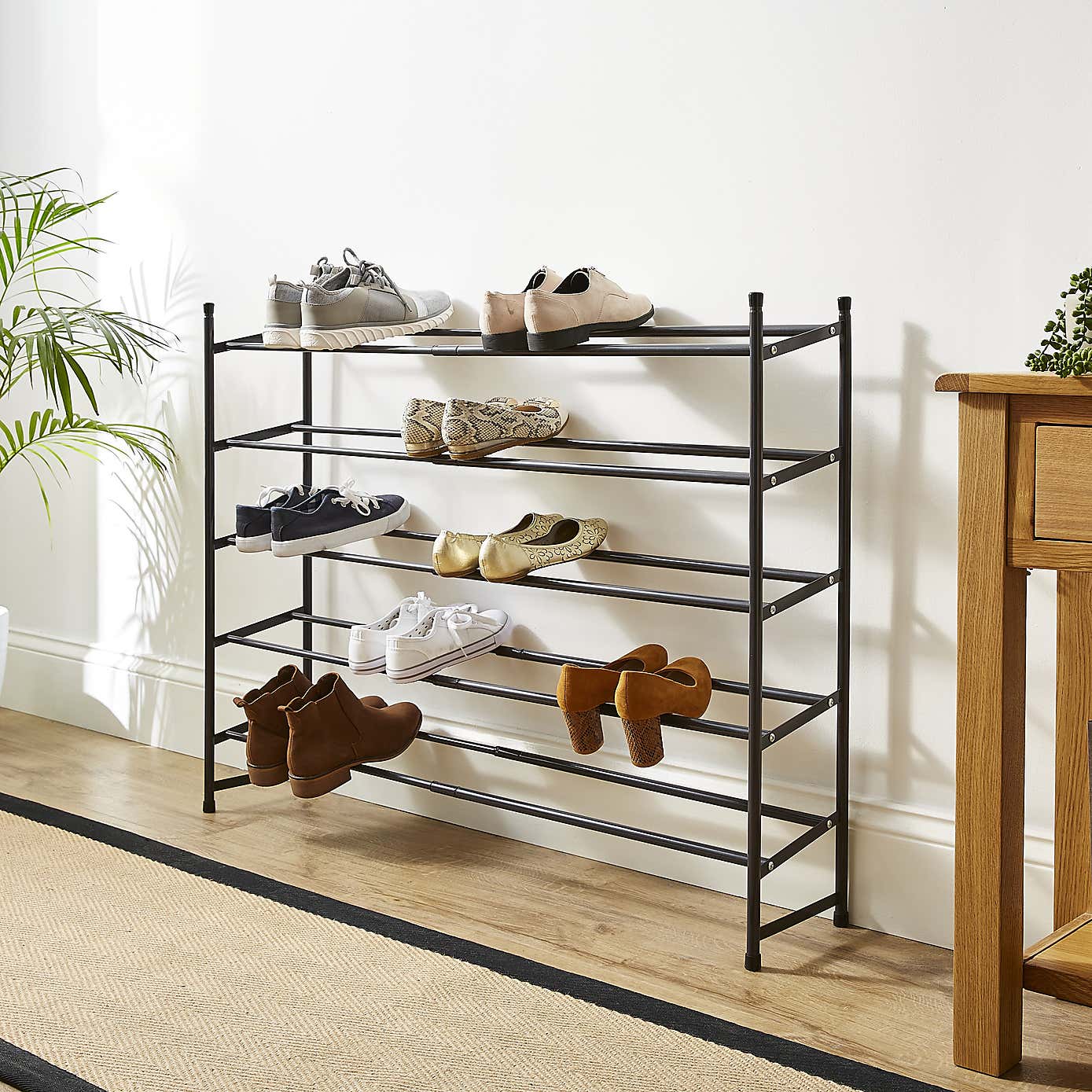 5 Tier Extendable Metal Shoe Rack