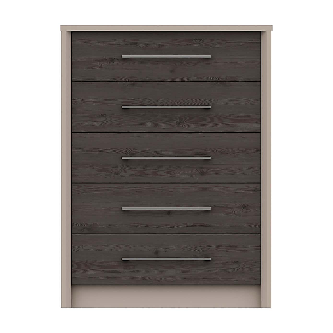 Dolan Grey Oak Effect 5 Drawer Chest