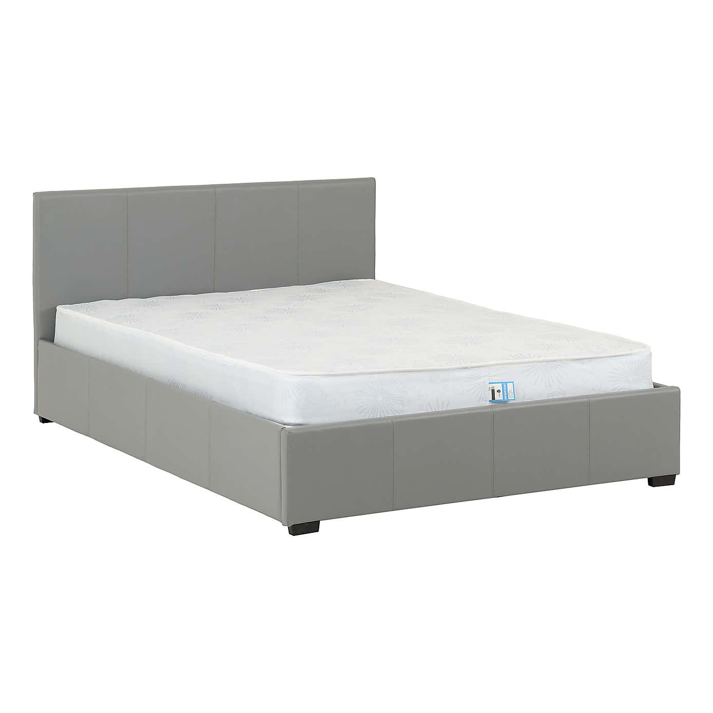 Waverley Faux Leather Ottoman Bedstead - Grey