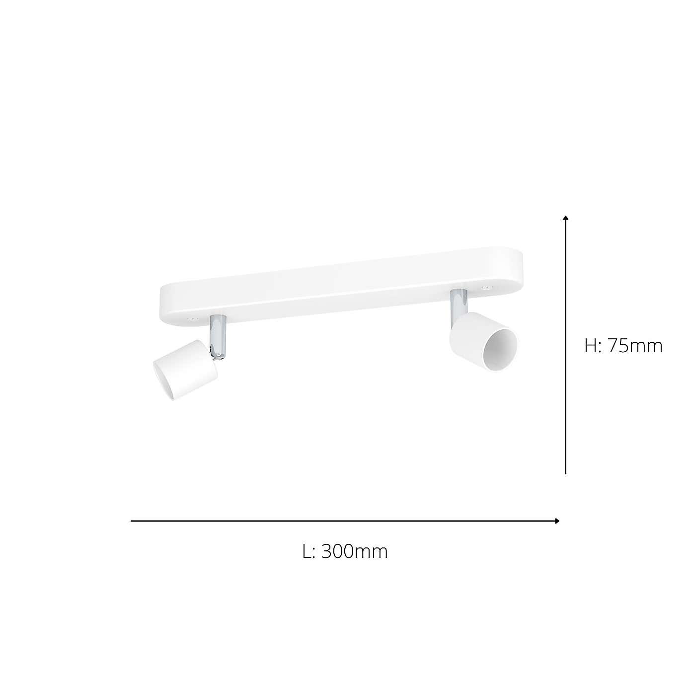 EGLO Stecci-E 2 Light Adjustable White Spotlight